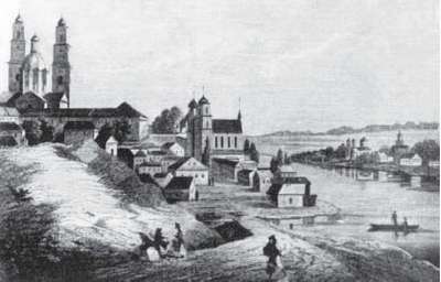 Вид Полоцка с Верхнего замка. Рисунок XVIII ст.